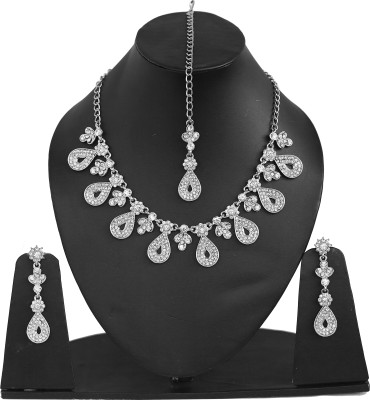 TOUCHSTONE Alloy Rhodium White Jewellery Set(Pack of 1)