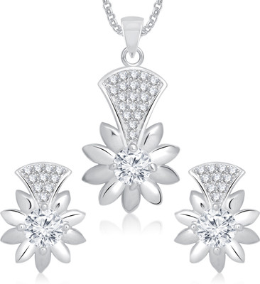 

Meenaz Alloy Jewel Set(Silver)