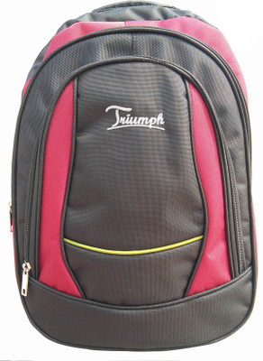 

Triumph Rucksack 15 L Backpack(Grey, Pink), Cherry black