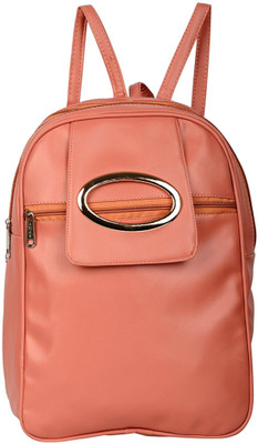 

MultiZone Trendy Pastel Side Oval College Outdoor Bag 7 L Backpack(Pink), Peach