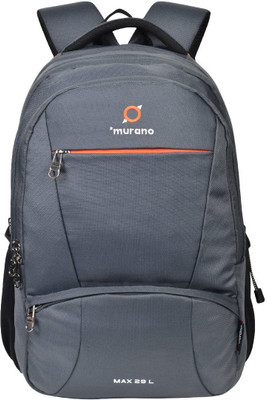 

Murano Max With 3 compartment Multipurpose Laptop Backpack For 15.6" Laptop 29 L Laptop Backpack(Grey)