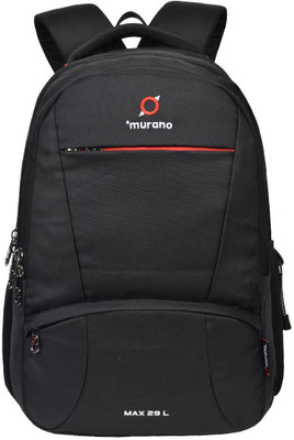 

Murano Max With 3 Compartment Large Laptop Backpack For 15.6" Laptop 29 L Laptop Backpack(Black)