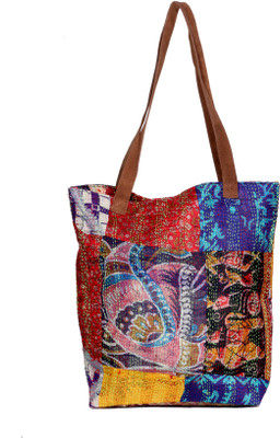

IndiWeaves Men & Women Casual Multicolor Silk Tote