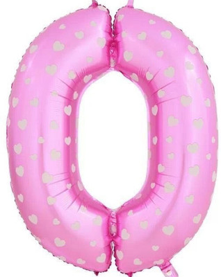 

AMFIN Printed 17 Inch, 0 (Zero) Number Foil Balloon For Birthday Party Decoration/ Engagement, Anniversary Party Decoration Balloon(Pink, Pack of 1)