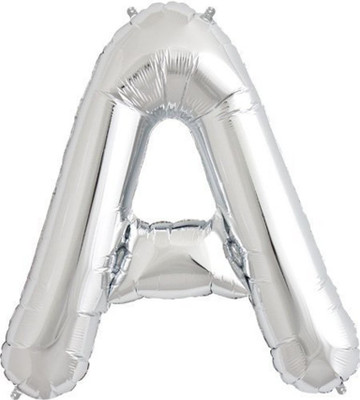

Balloonistics Solid A Letter Foil Balloon 17" Inch - Silver Balloon(Silver, Pack of 1)