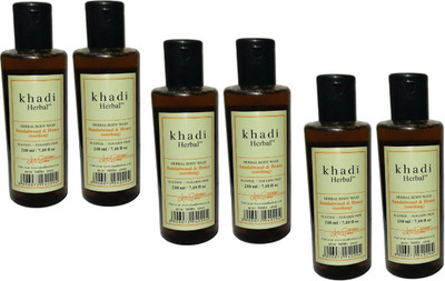 

Khadi Herbal SANDALWOOD & HONEY BODY WASH(SLS+PARABEN FREE)(1260 ml, Pack of 6)