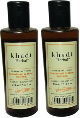 

Khadi Herbal SANDALWOOD & HONEY BODY WASH(SLS+PARABEN FREE)(420 ml, Pack of 2)