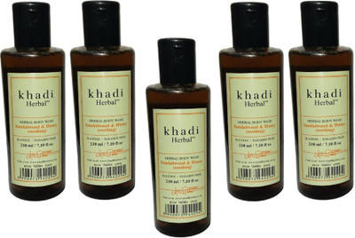 

Khadi Herbal SANDALWOOD & HONEY BODY WASH(SLS+PARABEN FREE)(1050 ml, Pack of 5)