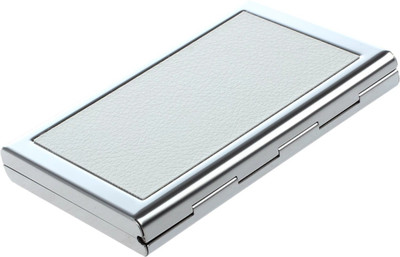 

Menzy Id & Banks Credit Debit Or Atm Card Holder Wallet For Men Women 6 Card Holder(Set of 1, Silver, White)
