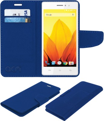ACM Flip Cover for Lava A88 4g(Blue, Cases with Holder, Pack of: 1)