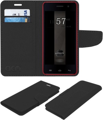 ACM Flip Cover for Micromax Unite 2 A106(Black, Cases with Holder, Pack of: 1)