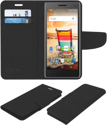 ACM Flip Cover for Micromax Bolt Q332(Black, Cases with Holder, Pack of: 1)