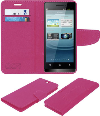 ACM Flip Cover for Karbonn Smart A7 Star(Pink, Cases with Holder)
