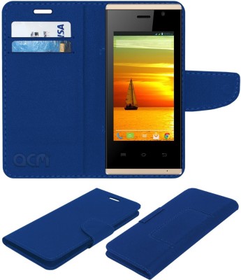 ACM Flip Cover for Lava Flair E1(Blue, Cases with Holder, Pack of: 1)