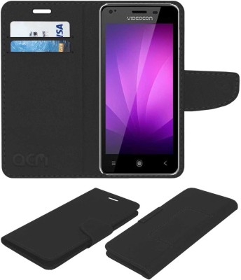 ACM Flip Cover for Videocon Infinium Z51 Nova Plus(Black, Cases with Holder, Pack of: 1)