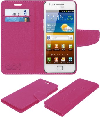 ACM Flip Cover for Samsung Galaxy S2 I9100(Pink, Cases with Holder, Pack of: 1)