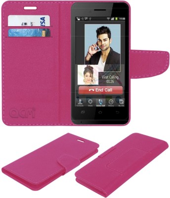 ACM Flip Cover for Celkon A98(Pink, Cases with Holder, Pack of: 1)