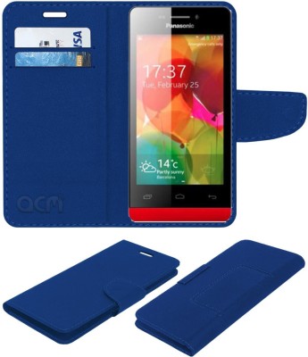 ACM Flip Cover for Panasonic T40(Blue, Cases with Holder, Pack of: 1)