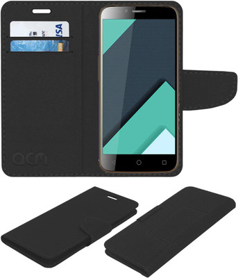 ACM Flip Cover for Karbonn Quattro L50 Hd(Black, Cases with Holder, Pack of: 1)