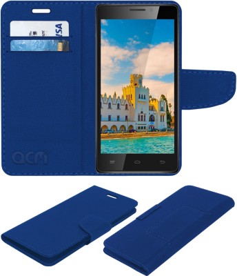 ACM Flip Cover for Intex Aqua Power Hd 4g(Blue, Cases with Holder, Pack of: 1)