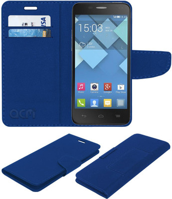 ACM Flip Cover for Alcatel Onetouch Idol Mini 6012d(Blue, Cases with Holder, Pack of: 1)