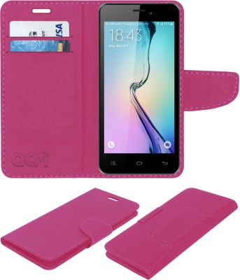 ACM Flip Cover for Celkon Q567(Pink, Cases with Holder, Pack of: 1)