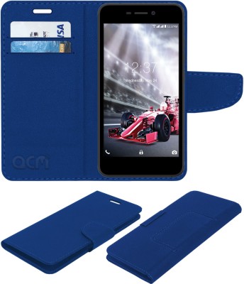 ACM Flip Cover for Intex Aqua Zenith 4g(Blue, Cases with Holder, Pack of: 1)