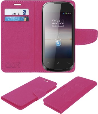 ACM Flip Cover for Spice Stellar Xtacy Mi-352(Pink, Cases with Holder, Pack of: 1)