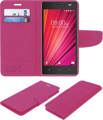 ACM Flip Cover for Lava X17 4G(Pink, Cases with Holder, Pack of: 1)