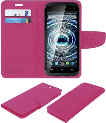 ACM Flip Cover for Xolo Q700 Club(Pink, Cases with Holder, Pack of: 1)