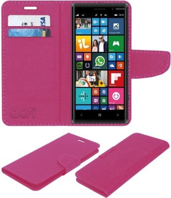 ACM Flip Cover for Nokia Lumia 830(Pink, Cases with Holder, Pack of: 1)