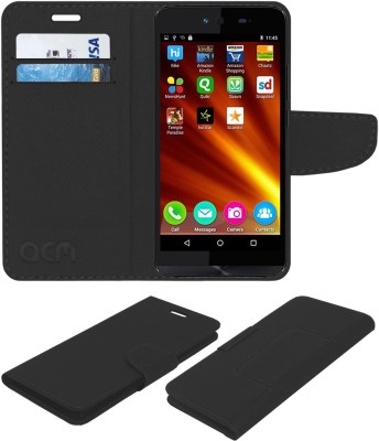 ACM Flip Cover for Micromax Bolt Q338(Black, Cases with Holder, Pack of: 1)