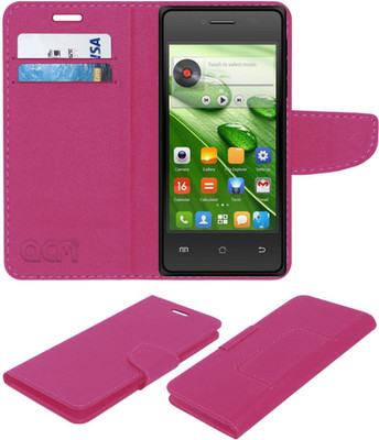 ACM Flip Cover for Bloom Globe Lite 3g(Pink, Cases with Holder, Pack of: 1)