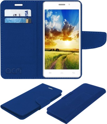 ACM Flip Cover for Spice Stellar 526(Blue, Cases with Holder, Pack of: 1)