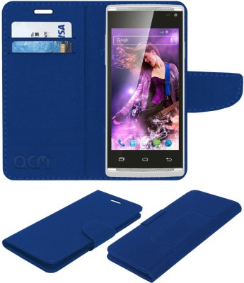 ACM Flip Cover for Xolo A500 Club(Blue, Cases with Holder, Pack of: 1)