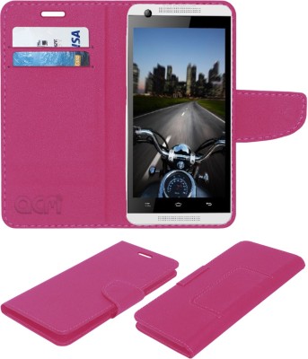 ACM Flip Cover for Celkon Millennia Me Q54(Pink, Cases with Holder, Pack of: 1)