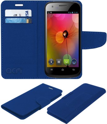 ACM Flip Cover for Celkon A58(Blue, Cases with Holder, Pack of: 1)