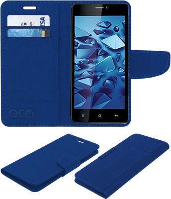 ACM Flip Cover for Iball Andi 5q Cobalt Solus(Blue, Cases with Holder, Pack of: 1)