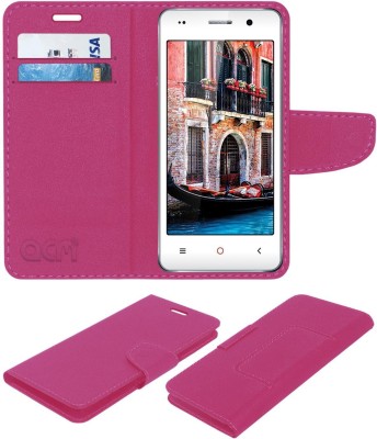 ACM Flip Cover for Iball Andi 4.5c Magnifico(Pink, Cases with Holder, Pack of: 1)