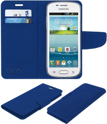 ACM Flip Cover for Samsung Galaxy Trend 2 Ii Duos S7572(Blue, Cases with Holder, Pack of: 1)
