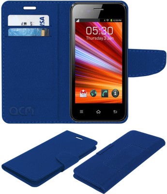 ACM Flip Cover for Celkon A87(Blue, Cases with Holder, Pack of: 1)