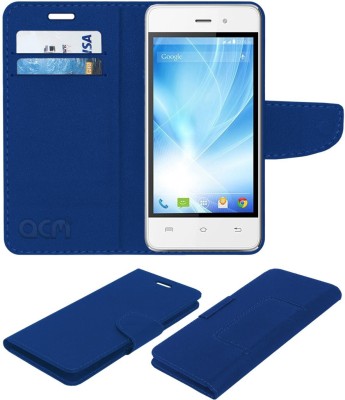 ACM Flip Cover for Lava Iris Fuel F1 Mini(Blue, Cases with Holder, Pack of: 1)