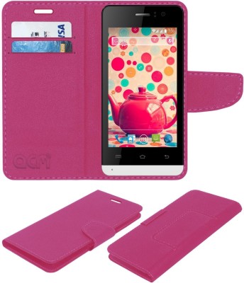 ACM Flip Cover for Karbonn S15 Ultra(Pink, Cases with Holder, Pack of: 1)