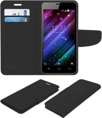 ACM Flip Cover for Intex Cloud Style 4g(Black, Cases with Holder, Pack of: 1)