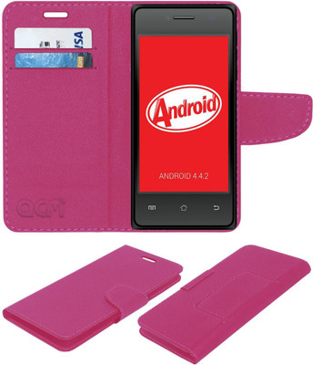 ACM Flip Cover for Bloom Globe 4.0(Pink, Cases with Holder, Pack of: 1)