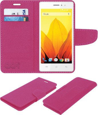 ACM Flip Cover for Lava A88 4g(Pink, Cases with Holder, Pack of: 1)