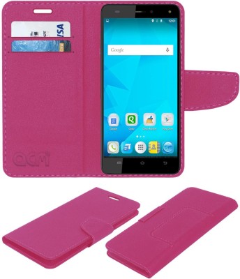 ACM Flip Cover for Micromax Pulse 4g E451(Pink, Cases with Holder, Pack of: 1)
