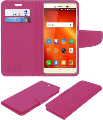 ACM Flip Cover for Panasonic T50(Pink, Cases with Holder, Pack of: 1)