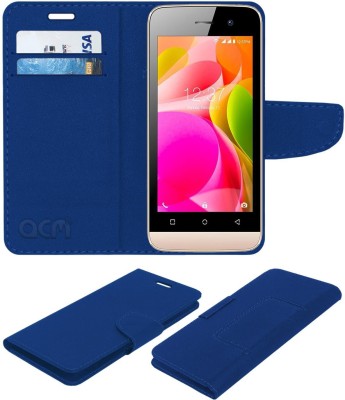 ACM Flip Cover for Intex Aqua 4.0 4g(Blue, Cases with Holder, Pack of: 1)