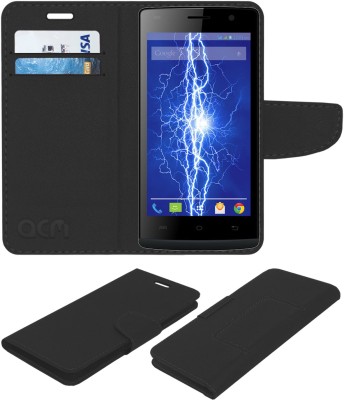 ACM Flip Cover for Lava Iris Fuel 25(Black, Cases with Holder, Pack of: 1)